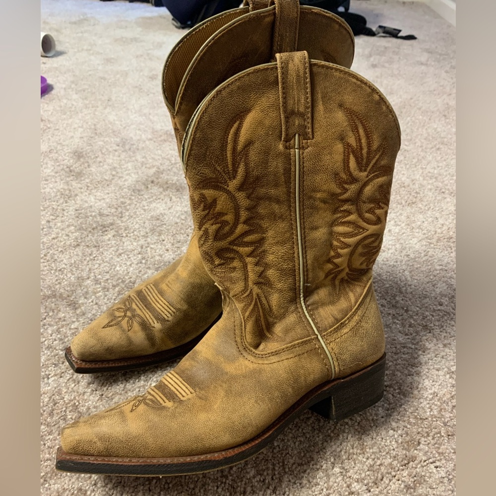 Leather Cowboy Boots - Women